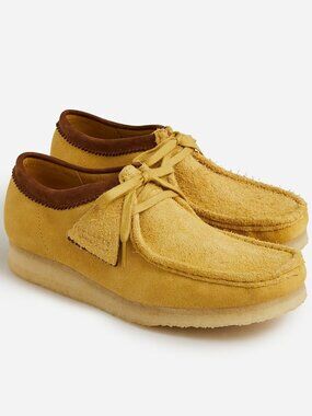 NWB Clarks Originals Wallabee Suede Shoes Crepe Sole Yellow Combo- Men's Size 10
